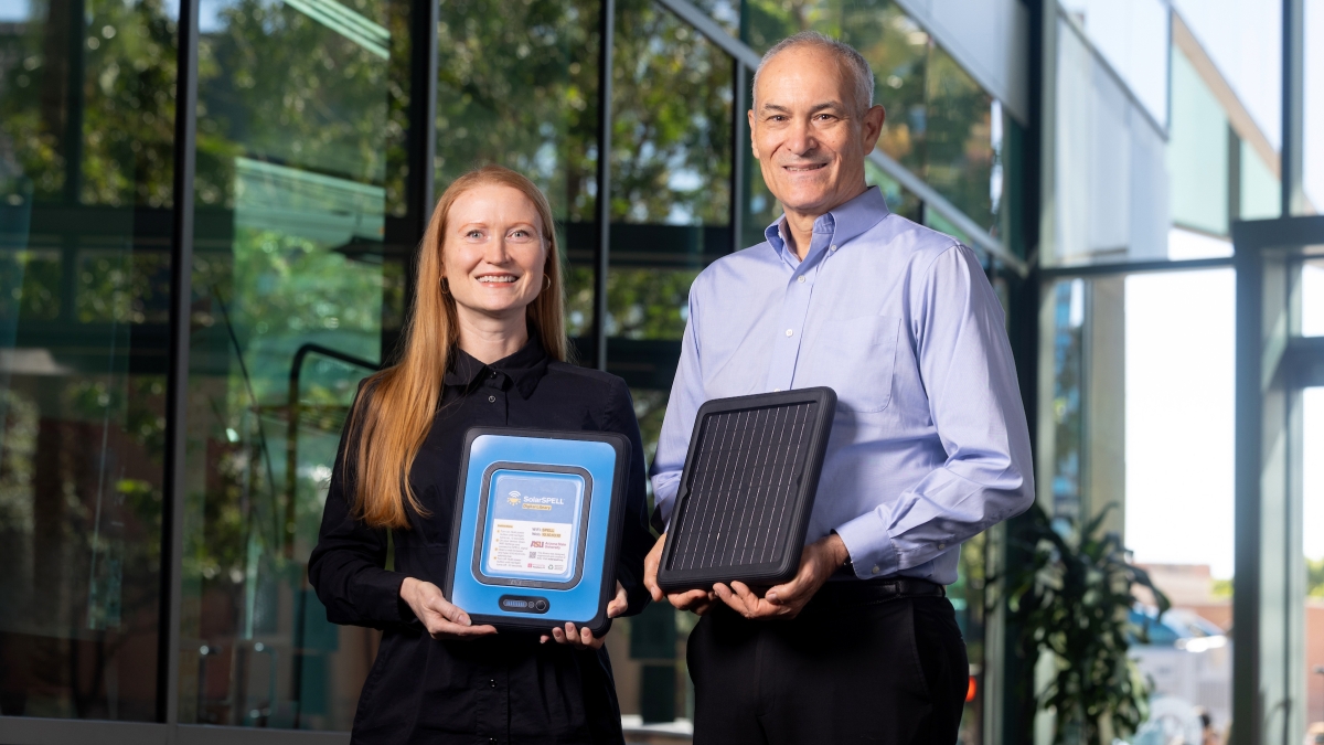 TIME names ASU’s SolarSPELL Initiative to its 2025 Best Inventions list. The solar-powered library devices require no internet connection to download content to a smartphone, tablet or laptop. More than 600 devices have been deployed in 15 regions around the world, providing users with everything from health care information to climate-smart farming methods.